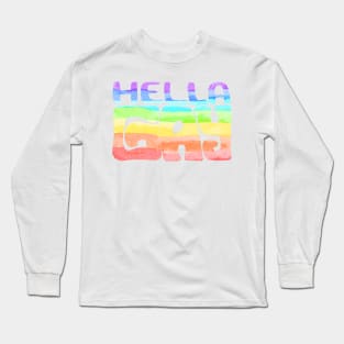 hella gay-watercolor Long Sleeve T-Shirt